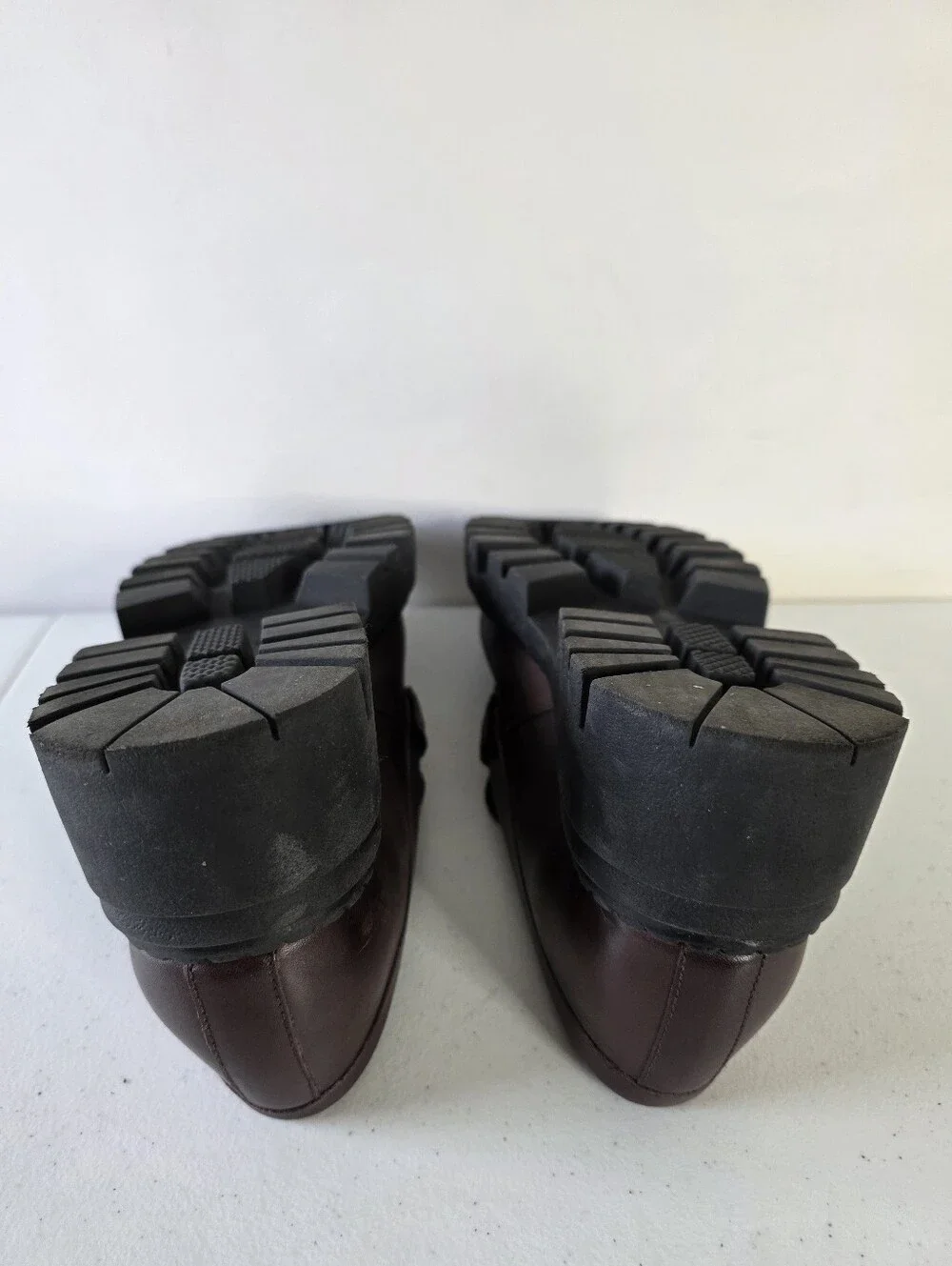 Free People Lyra Lug Sole Loafers Size 39 US 8.5 Chocolate Brown Chunky Slip-ons